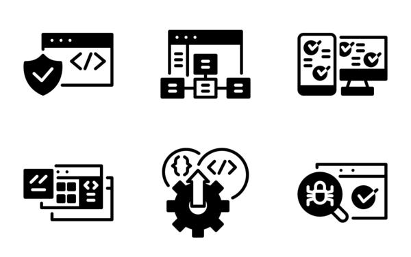 website security solid icons