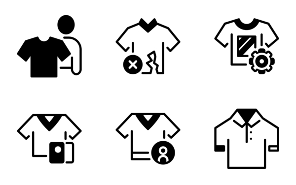 tshirt solid icons