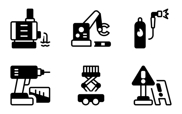 industrial and construction solid icon