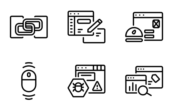 website tool line icons