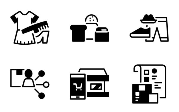 retail solid icons