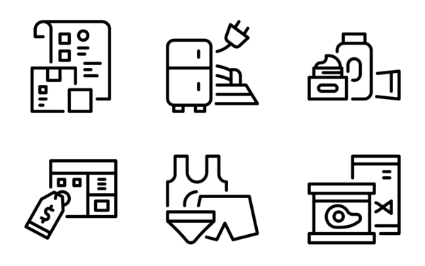 retail line icons