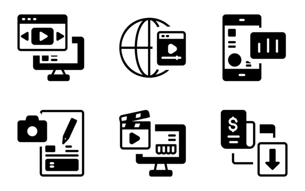 media solid icons