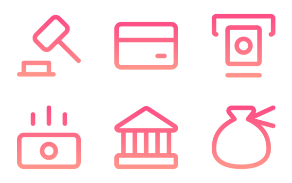 finance outline gradient icon