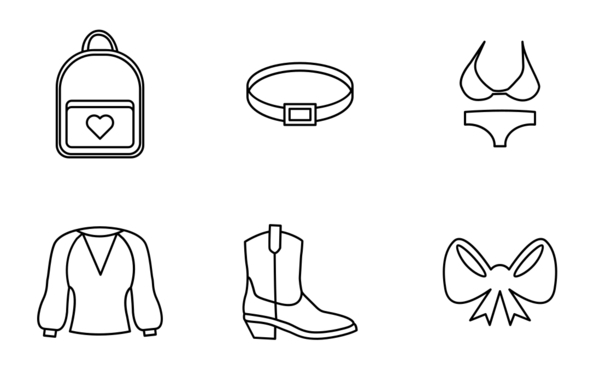 fashion lineal icons