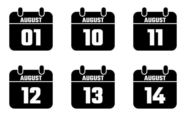 calendar of august