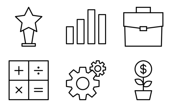 business line icons set