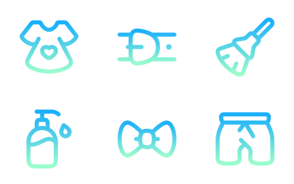 cloth accessories outline gradient icon