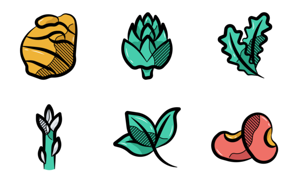 scribble vegetables