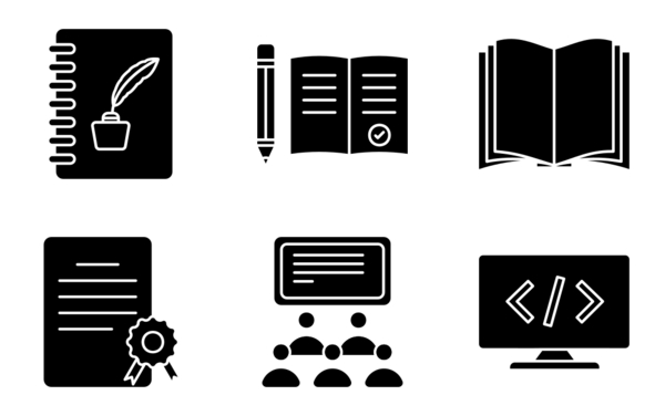 education glyph icons