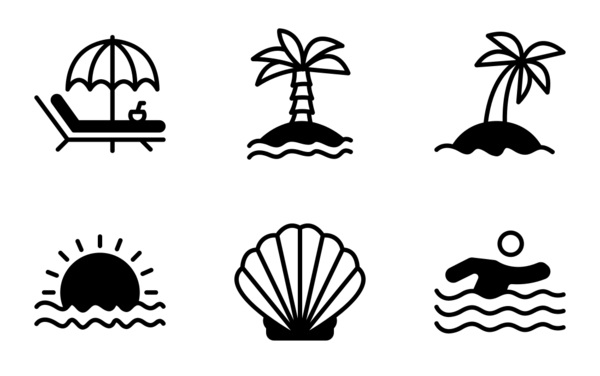vacation black fill icon vacation black fill icon