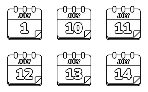 calendar of july calendar of july