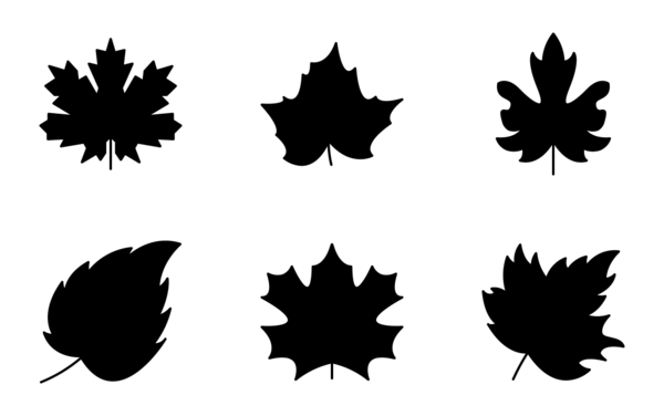 leaf black silhouette icon