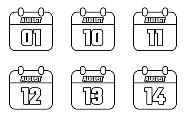 calendar of august