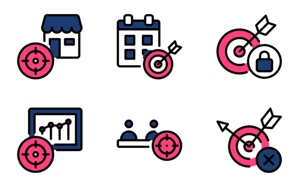 target flat icons