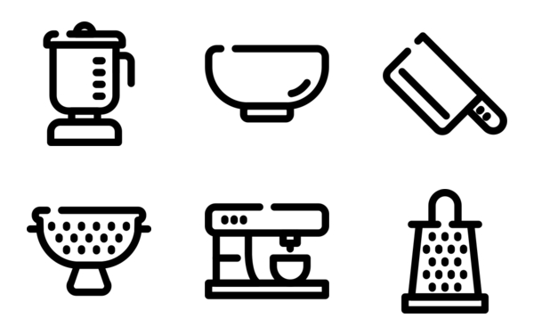 kitchen black outline icon