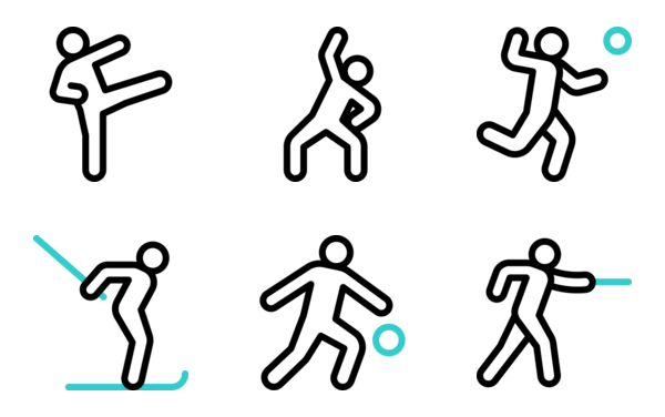 stickman doing sport