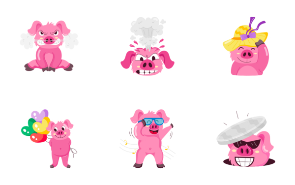 pigs illustrations