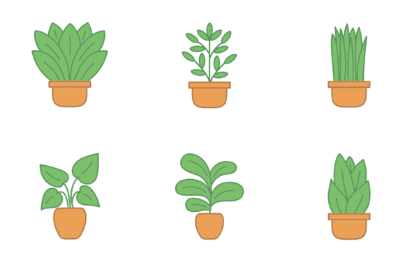 potted plants