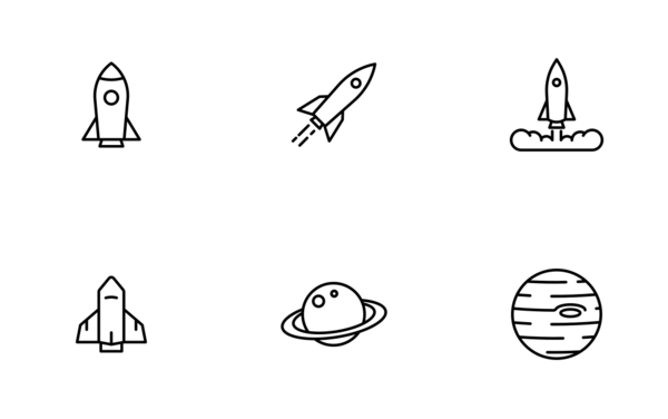 set of space icons