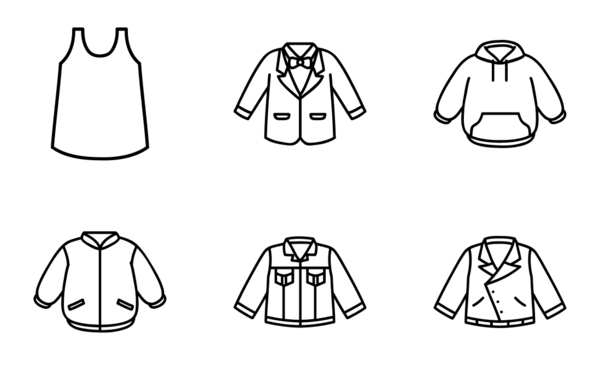 clothing icon set