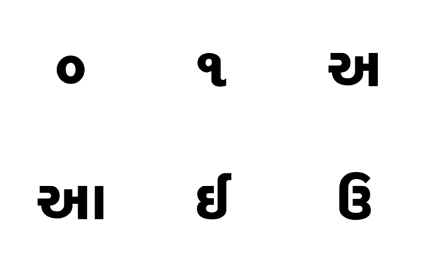 gujarati vowel and numbers