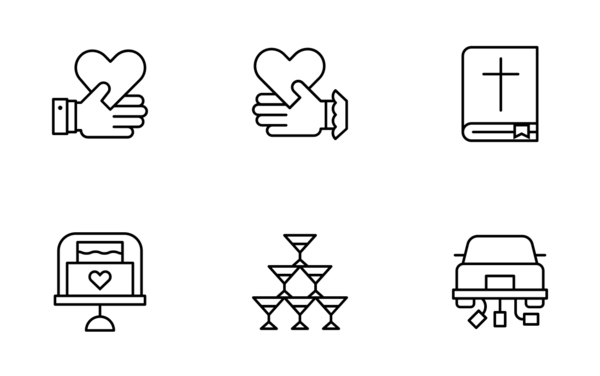 love icon set