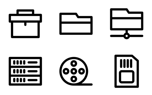 data storage icons pack