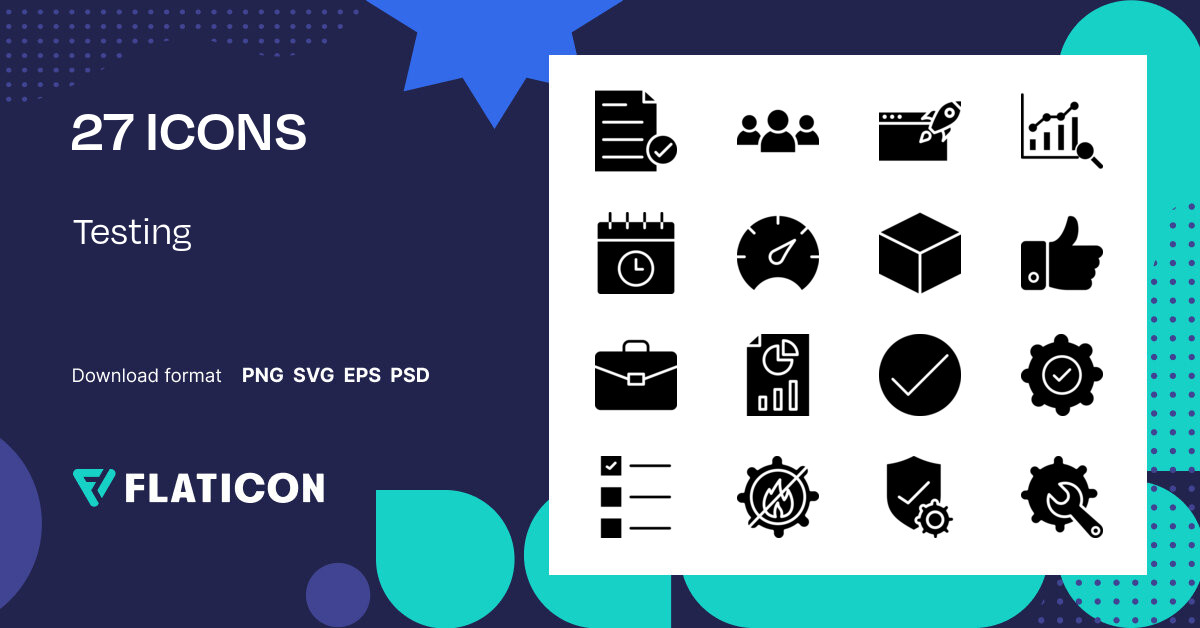 Testing Icon Pack | Solid | 27 .SVG Icons