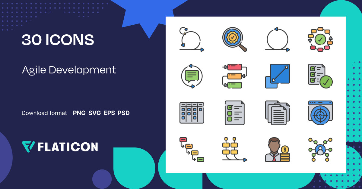 Agile Development Icon Pack | Soft-fill | 30 .SVG Icons