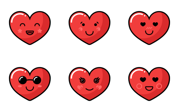 Hearts Smileys