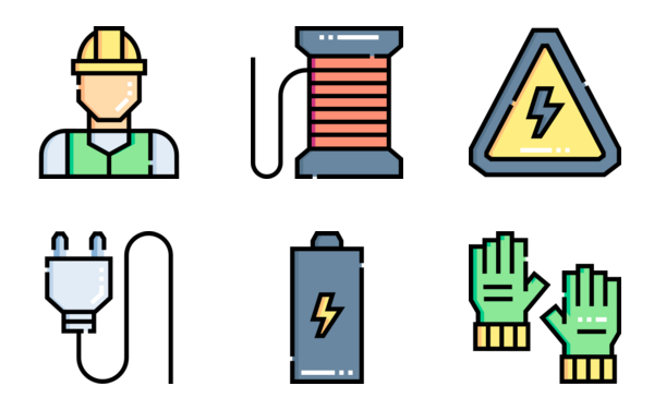 Electrician tools and elements Electrician tools and elements