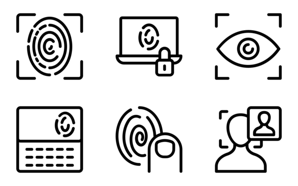 biometric line icons