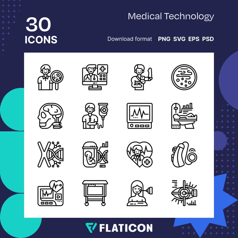 medical technology icons