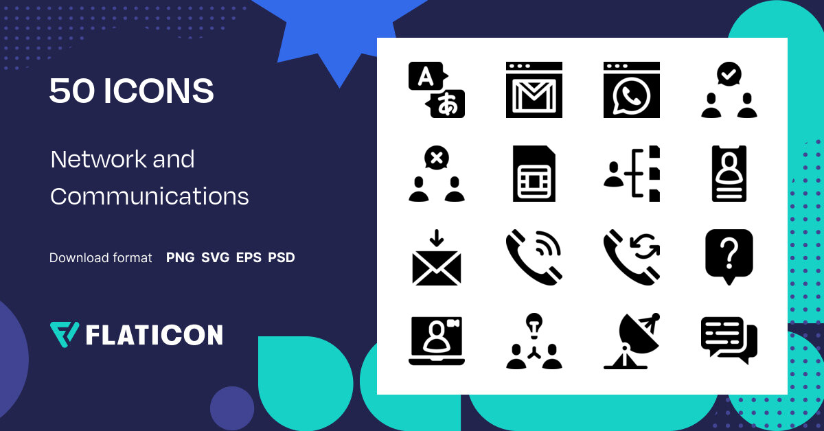 Network And Communications Icon Pack Fill Svg Icons