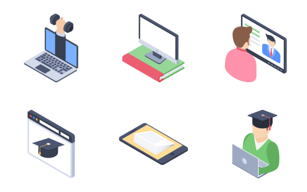 modern education isometric icons modern education isometric icons