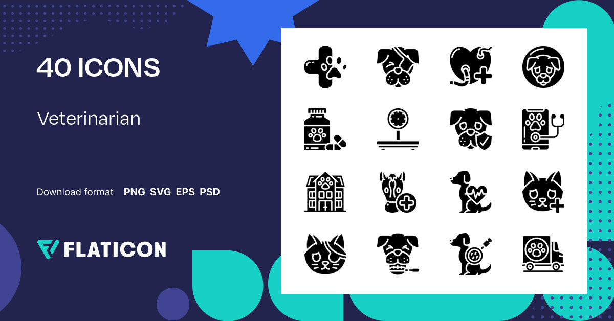 Veterinarian Icon Pack | Fill | 40 .SVG Icons