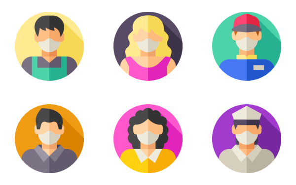 Avatars with medical masks