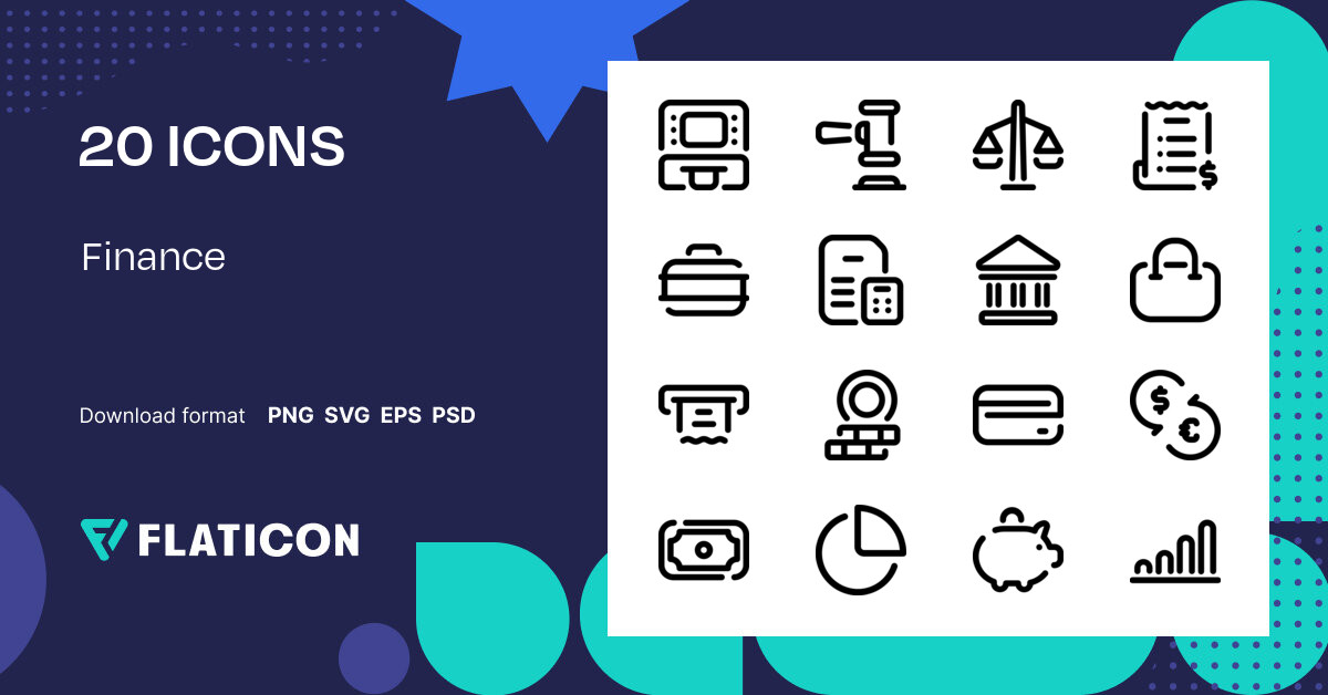 Finance Icon Pack | Basic Outline | 20 .SVG Icons