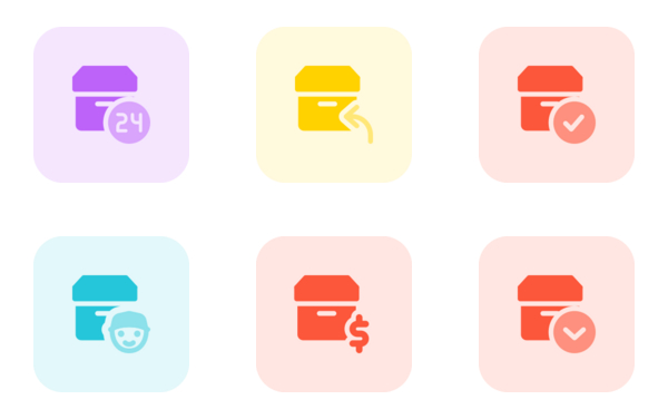 delivery icon set