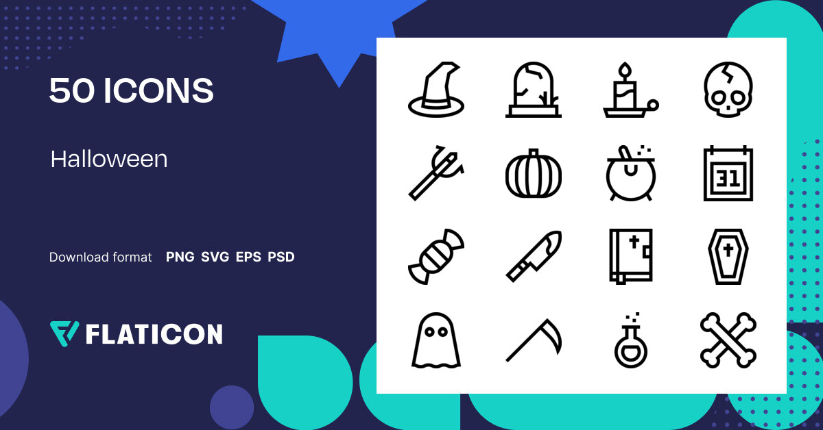 Halloween Icon Pack | Lineal | 50 .SVG Icons