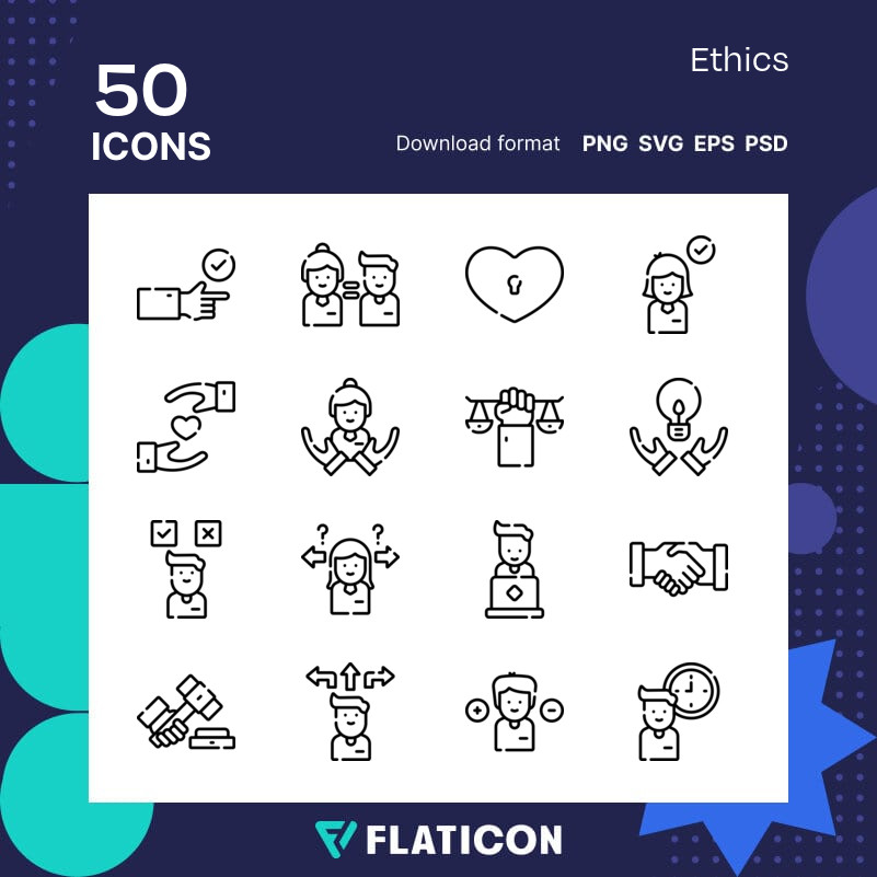 Ethically sourced Icon - Download in Line Style