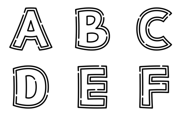 Alphabet and numbers Alphabet and numbers