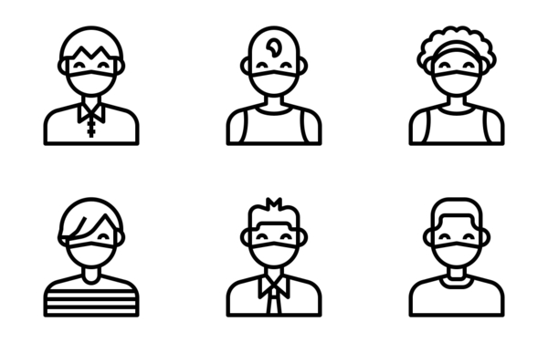 male avatar with medical mask male avatar with medical mask