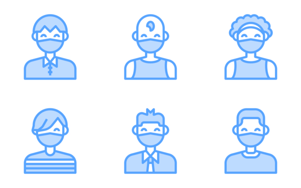 male avatar with medical mask male avatar with medical mask