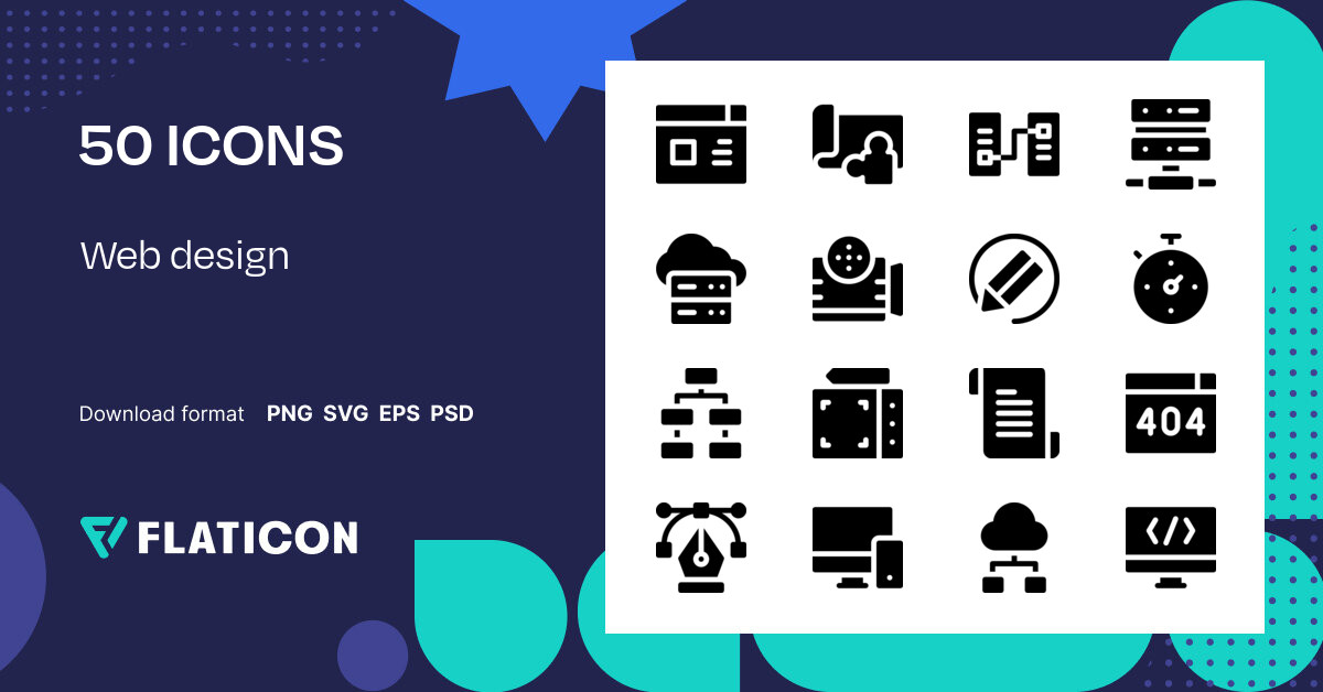 Web Design Icon Pack Filled 50 Svg Icons