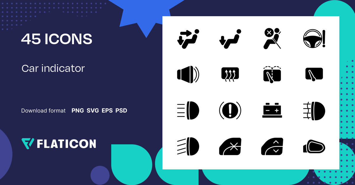 Car indicator Icon Pack Glyph 45 .SVG Icons