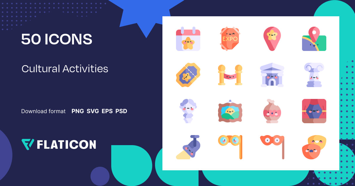 cultural-activities-icon-pack-flat-50-svg-icons