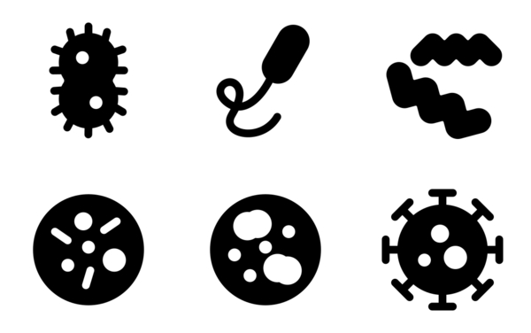 virus transmission icons set