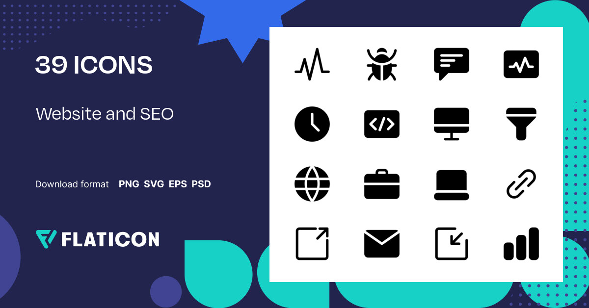 Website and SEO Icon Pack | Glyph | 39 .SVG Icons